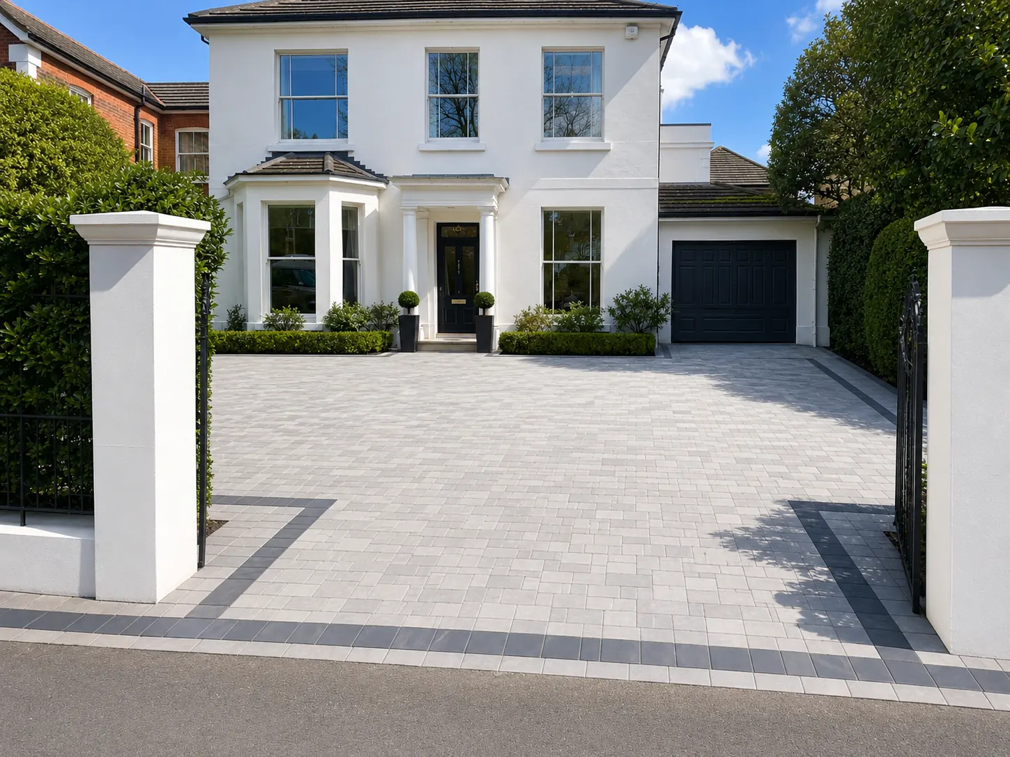 After — Contemporary block-paved driveway