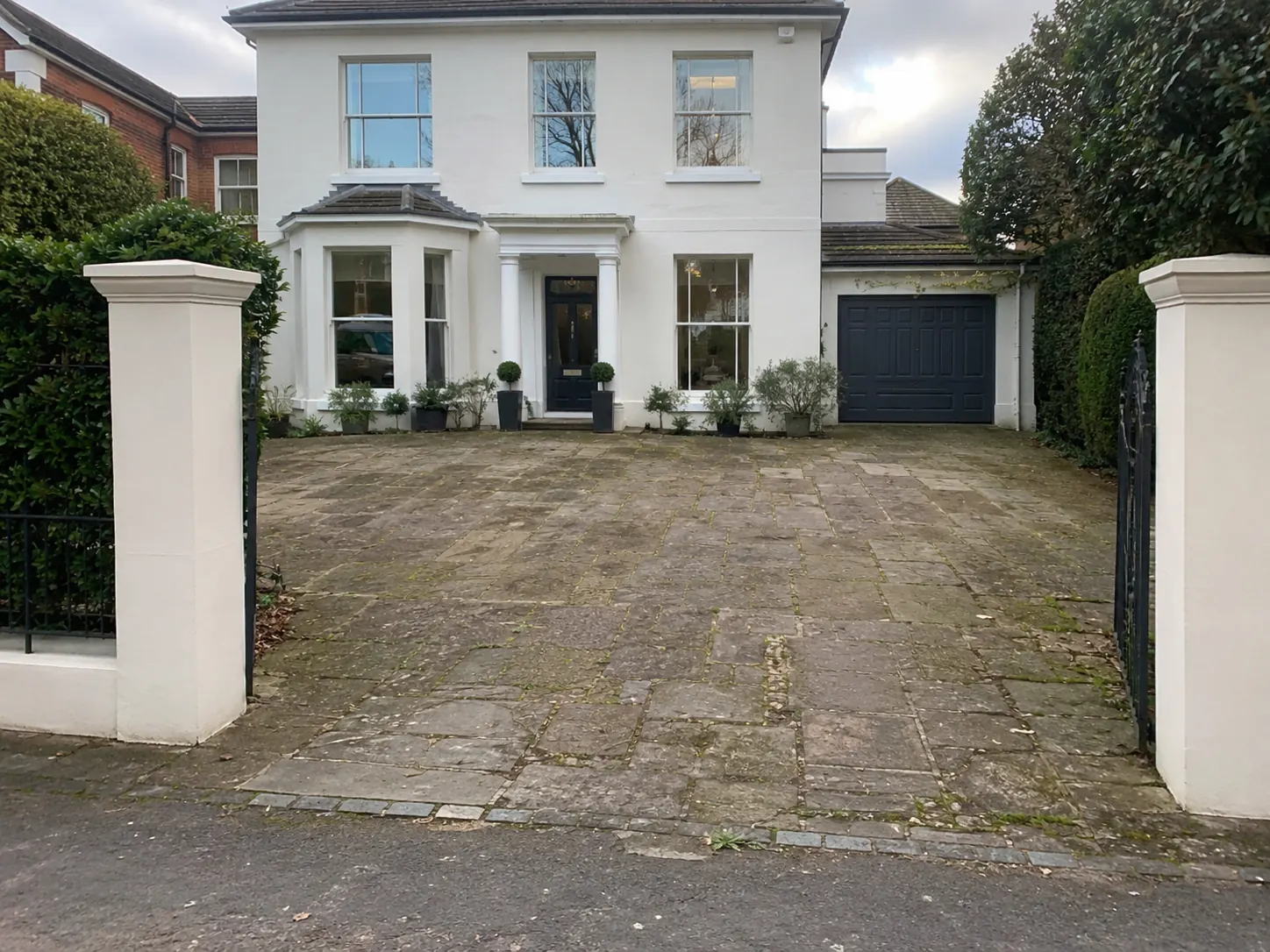 Before — Contemporary block-paved driveway